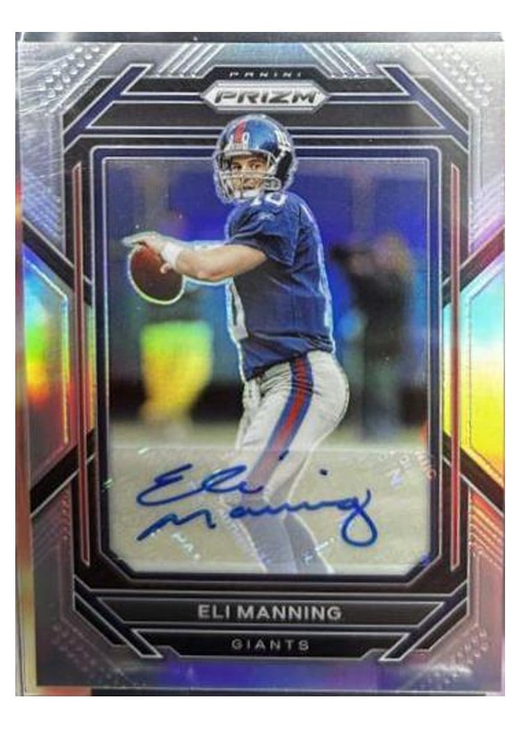 2022 Panini Prizm Base Set Eli Manning Autograph Silver #223 card