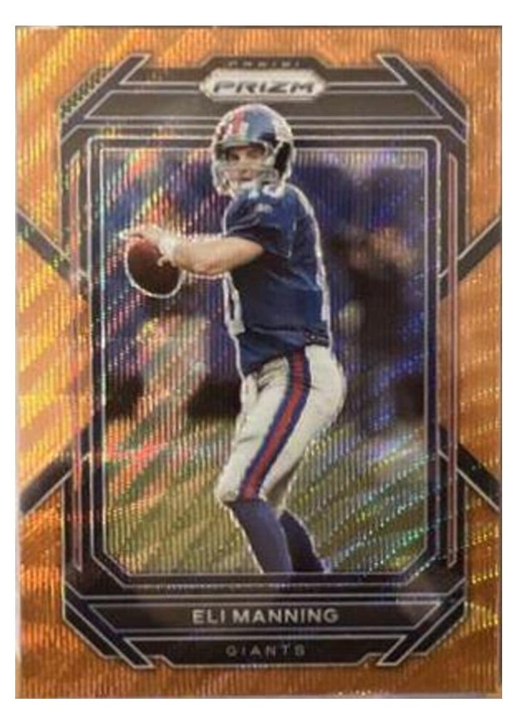 2022 Panini Prizm Base Set Eli Manning Orange Wave #223 card