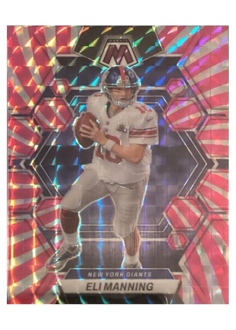 2023 Panini Mosaic Base Set Eli Manning Pink Swirl #179 card