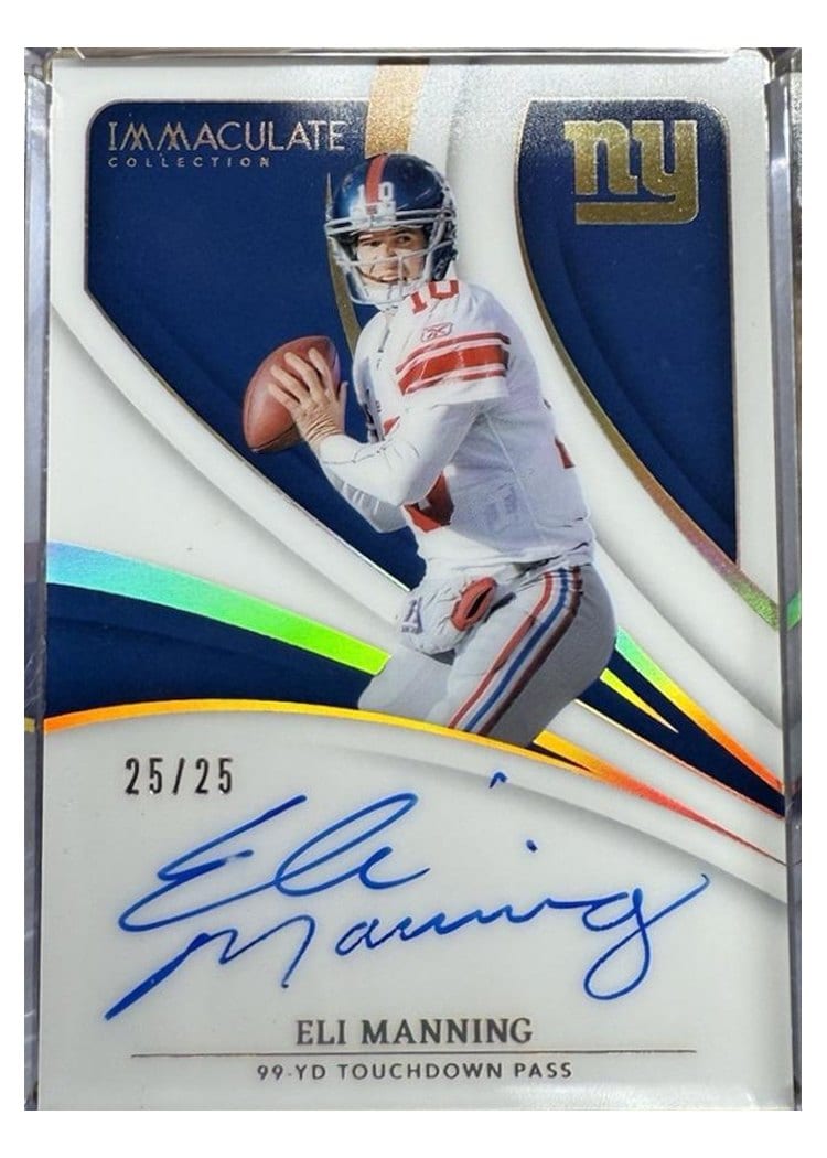 2024 Panini Immaculate Collection Immaculate Records Eli Manning #6 card