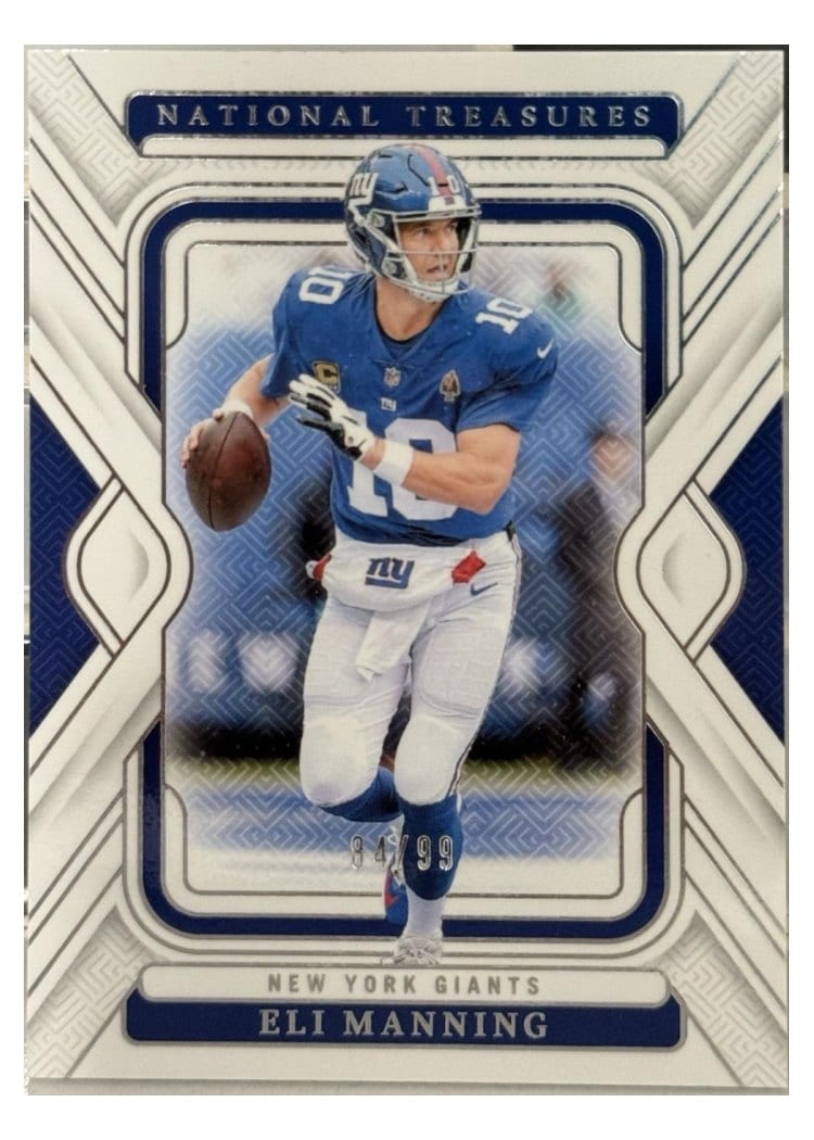 2024 Panini National Treasures Base Set Eli Manning #75 card