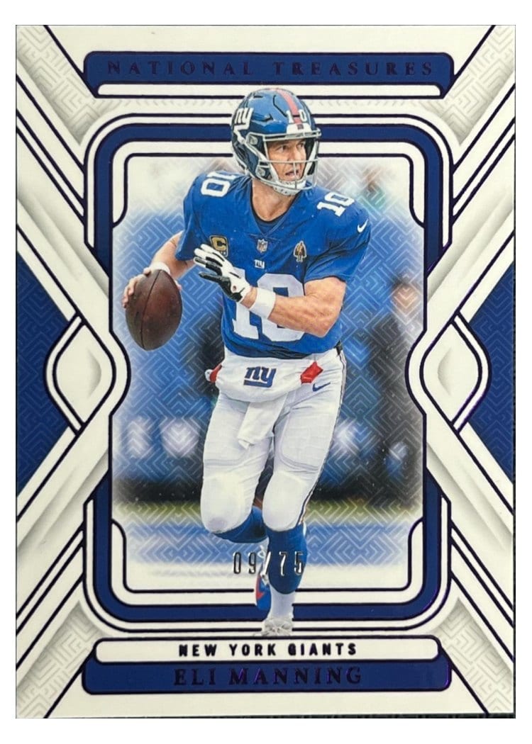 2024 Panini National Treasures Base Set Eli Manning #75 card