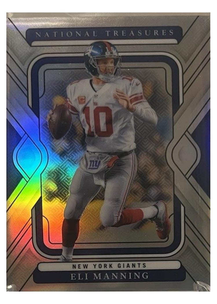 2024 Panini National Treasures Base Set Eli Manning #75 card