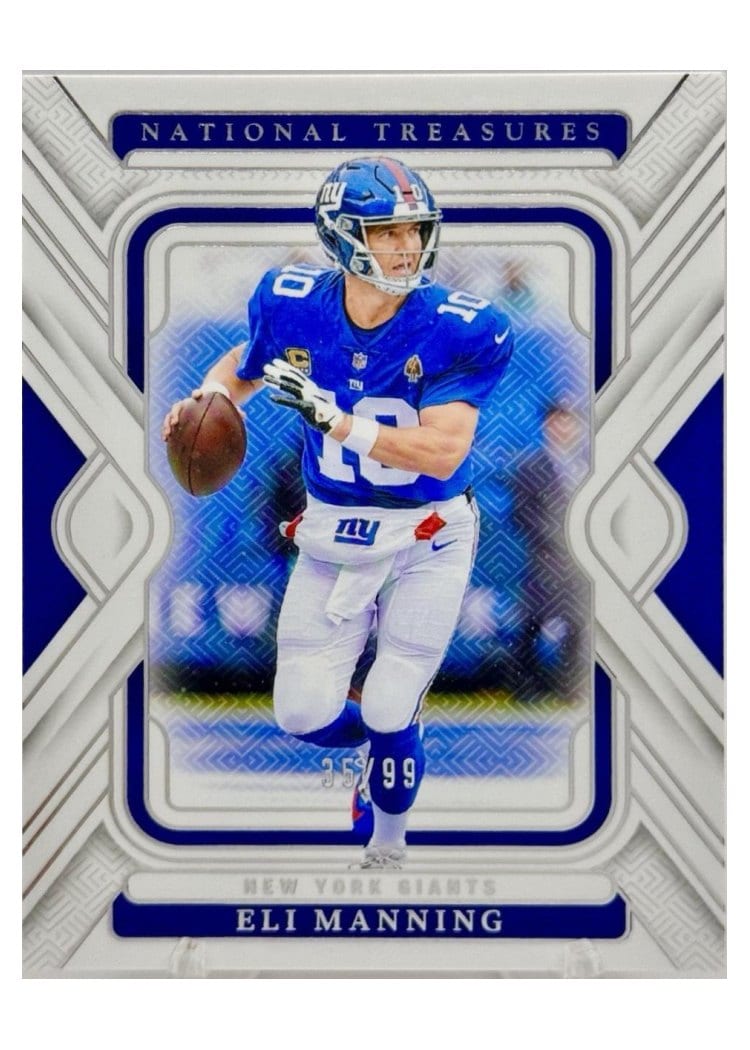 2024 Panini National Treasures Base Set Eli Manning #75 card
