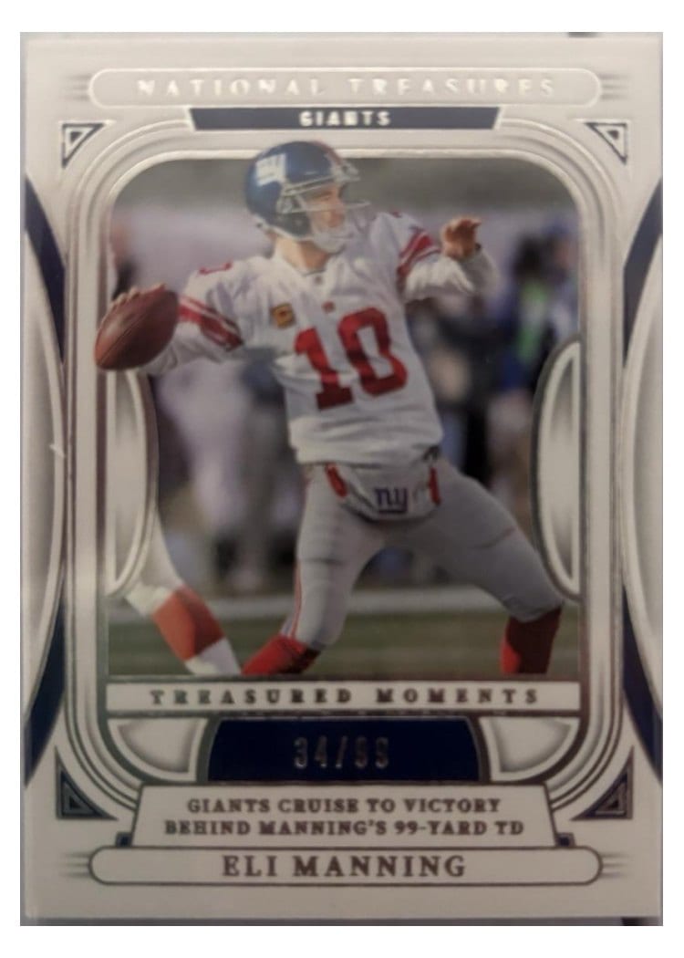 2024 Panini National Treasures Treasured Moments Eli Manning #6 card