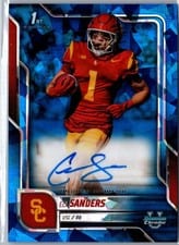 2025 Bowman University Chrome Sapphire Chrome Prospect Autographs Eli Sanders #BCA-ESA card