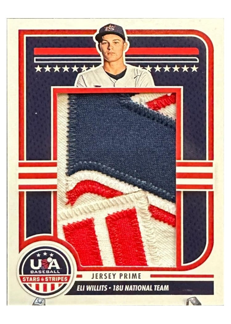 2025 Panini Stars & Stripes Jumbo Material Jersey Prime Eli Willits #JMJ-EW card