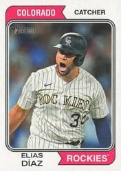 2023 Topps Heritage Base Set Elias Díaz #721 card