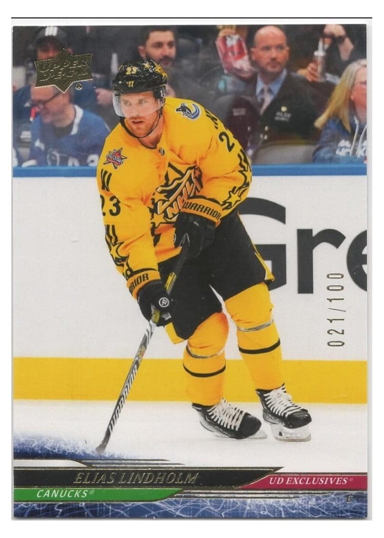 2024-25 Upper Deck Base Set Elias Lindholm #686 card