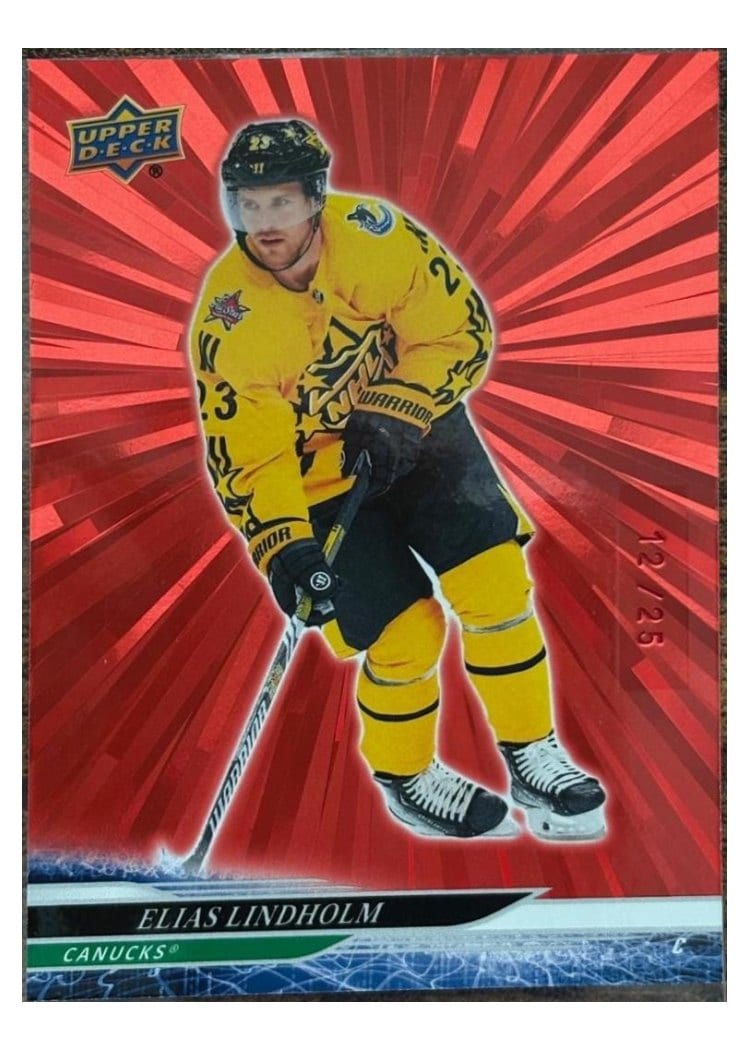 2024-25 Upper Deck Base Set Elias Lindholm #686 card