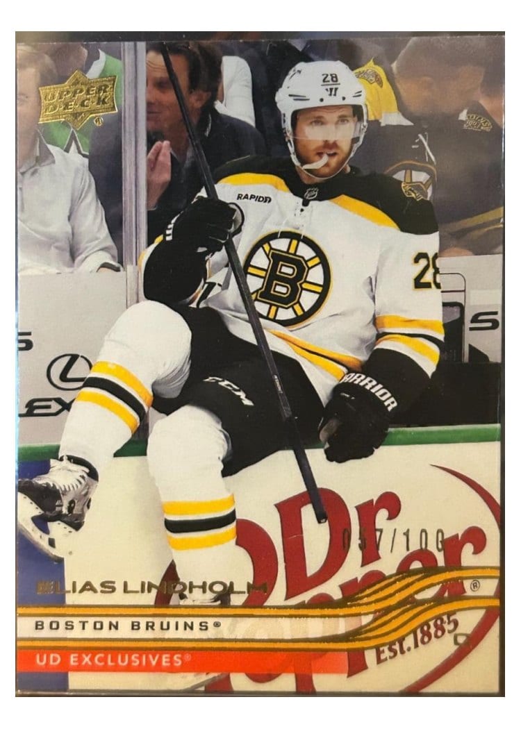 2025-26 Upper Deck Base Set Elias Lindholm #8 card