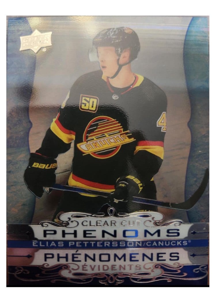 2020-21 Tim Hortons Collectors Series Clear Cut Phenoms Elias Pettersson #CC-2 card
