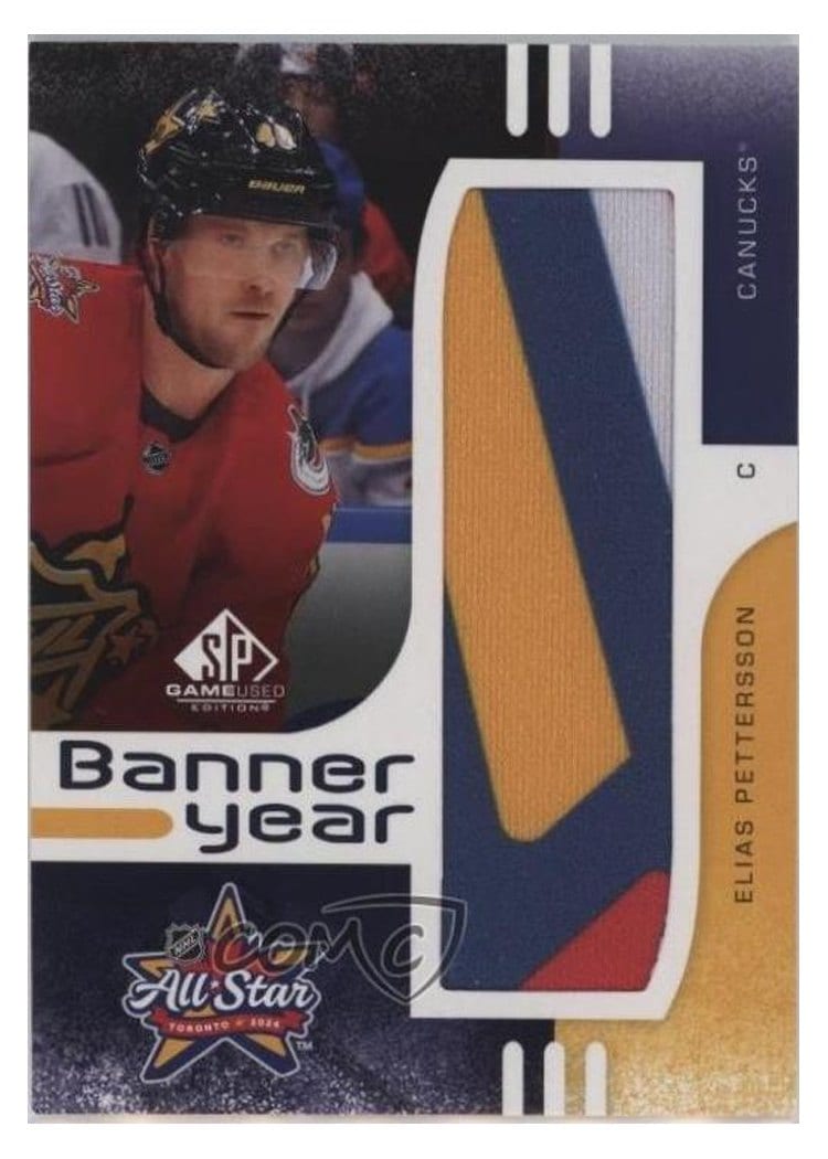 2024-25 SP Game Used 2024 All-Star Game Banner Year Relics Elias Pettersson #BYAS-EP card
