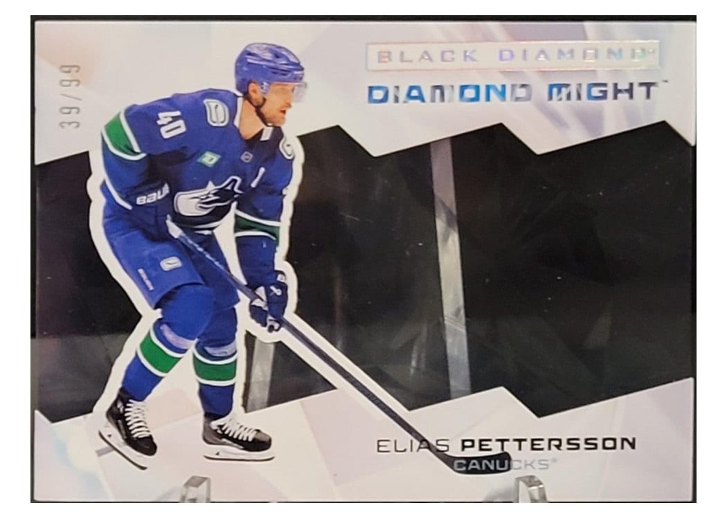 2025-26 Upper Deck Black Diamond Diamond Might Elias Pettersson #DM-EP card