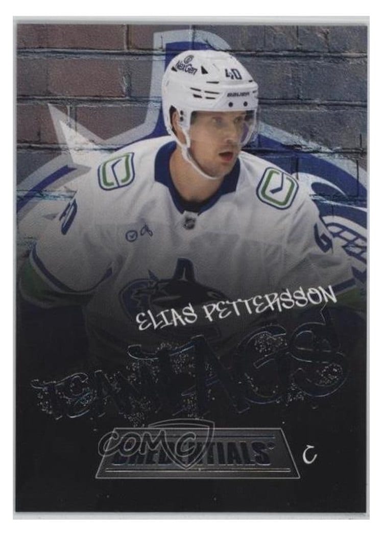 2025-26 Upper Deck Credentials Team Tags Elias Pettersson #TT-9 card