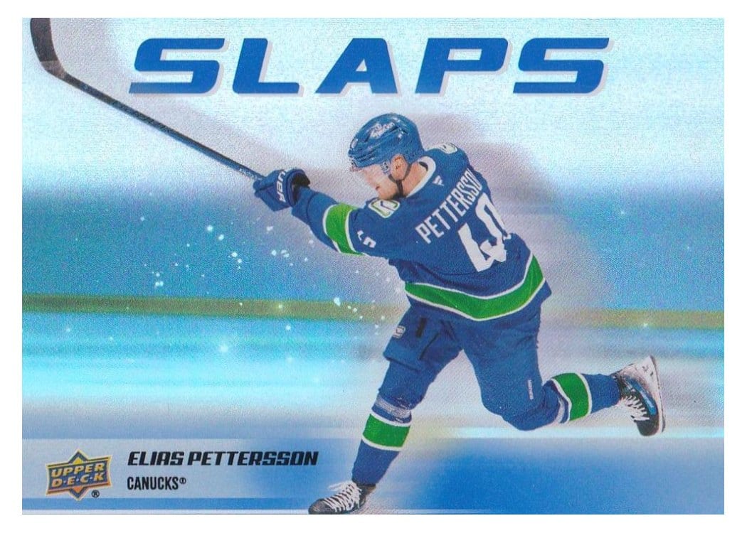 2025-26 Upper Deck Slaps Elias Pettersson #SL-5 card