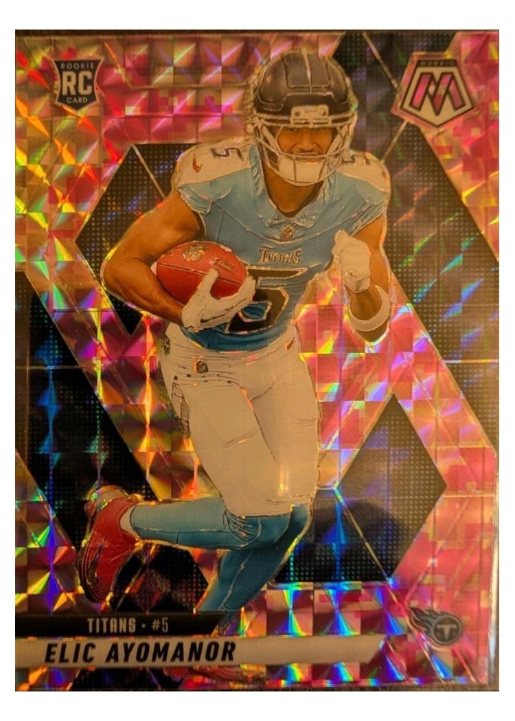 2025 Panini Mosaic Base Set Elic Ayomanor Pink Fluorescent #333 card