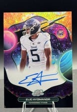 2025 Topps Cosmic Chrome First Flight Signatures Elic Ayomanor #FFS-EA card
