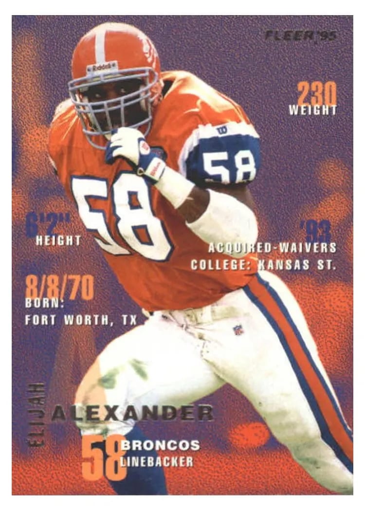 1995 Fleer Elijah Alexander #105 card
