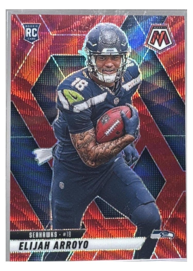 2025 Panini Mosaic Base Set Elijah Arroyo Red Wave #314 card