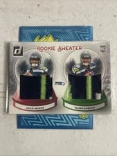 2025 Donruss Rookie Holiday Sweater Dual Elijah Arroyo / Jalen Milroe #SWED-SEA card