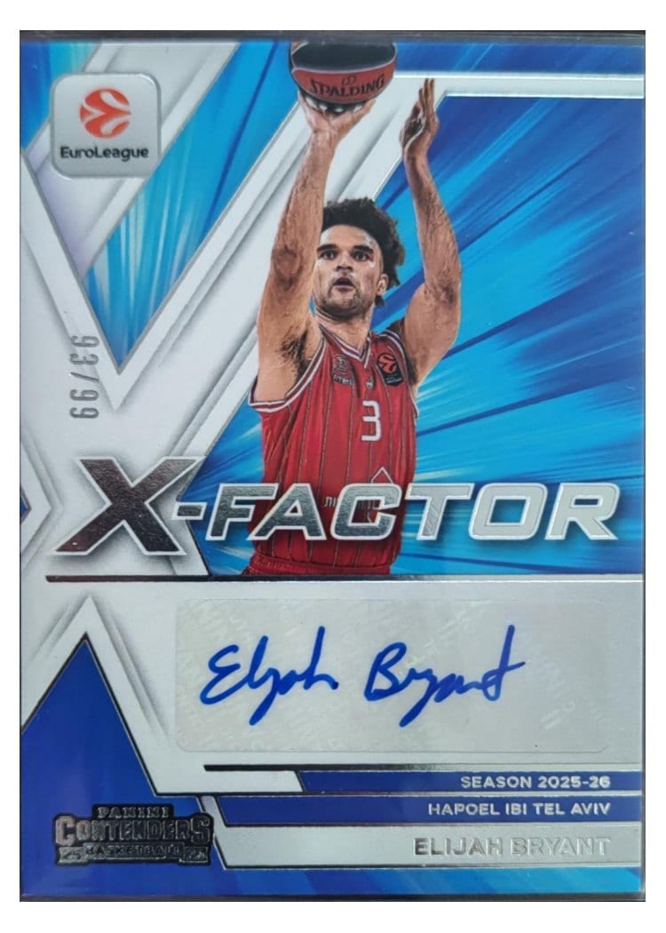 2025 Panini Contenders EuroLeague X-Factor Autograph Elijah Bryant #17 card