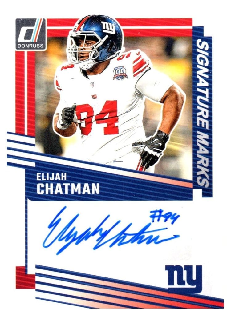 2025 Donruss Signature Marks Elijah Chatman #SM-ECN card