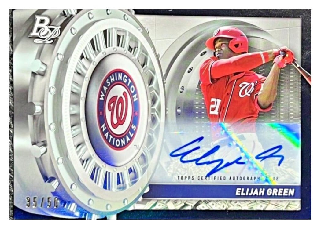 2023 Bowman Platinum Treasures in the Vault Autographs Elijah Green #TV-3 card