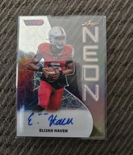 2025 Leaf Vivid Neon Autographs Elijah Haven #NA-EH1 card