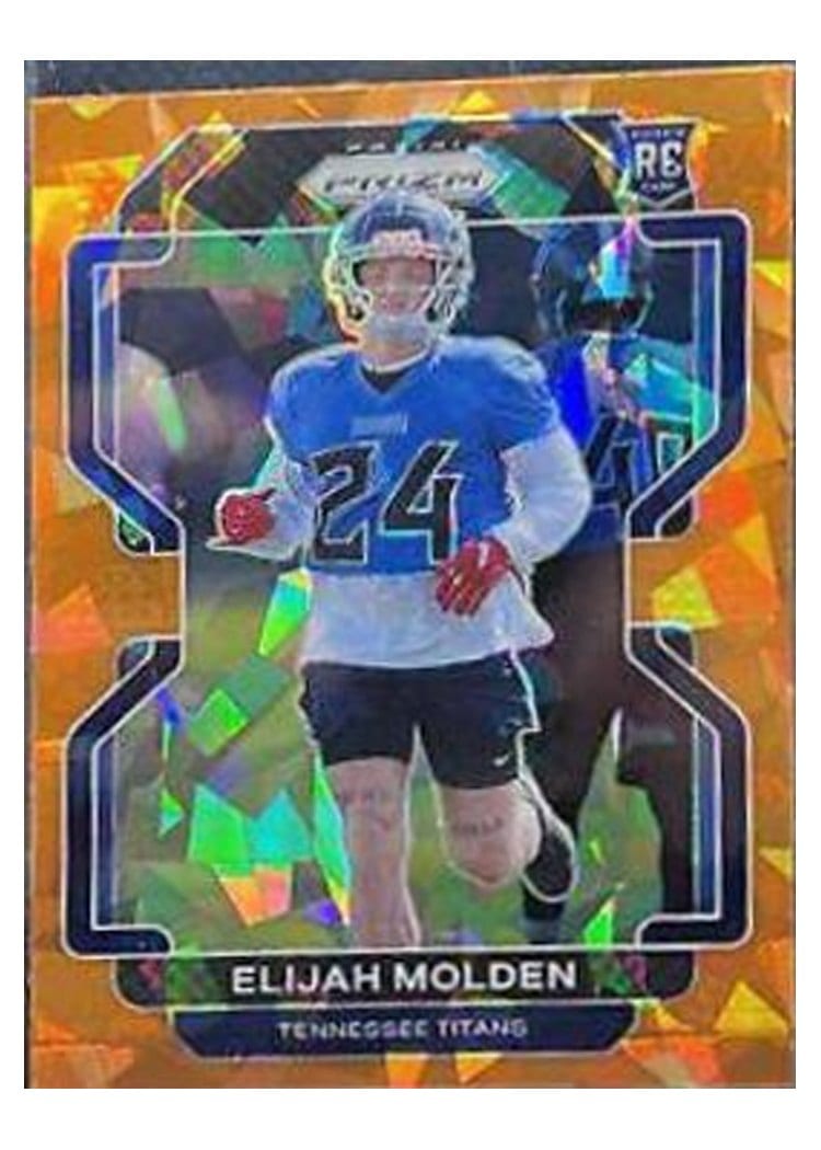 2021 Panini Prizm Base Set Elijah Molden Orange Ice Prizm #422 card