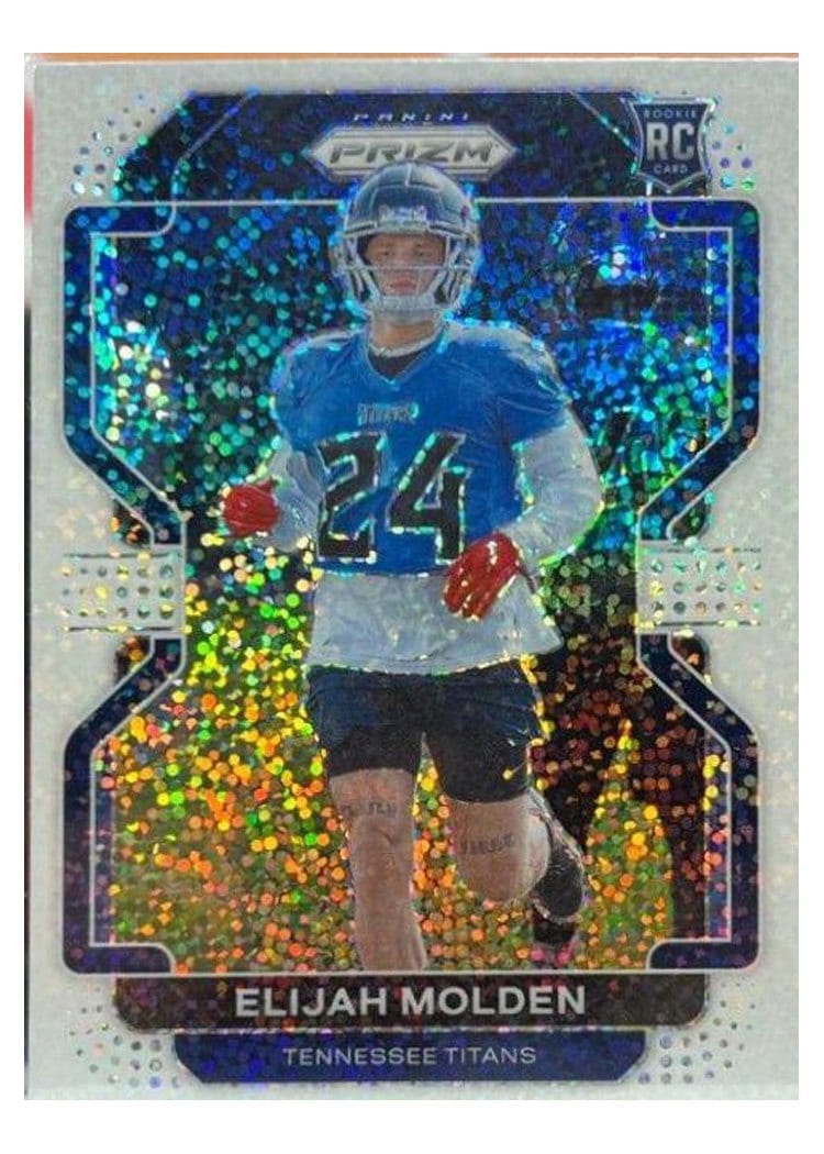 2021 Panini Prizm Base Set Elijah Molden White Sparkle Prizm #422 card