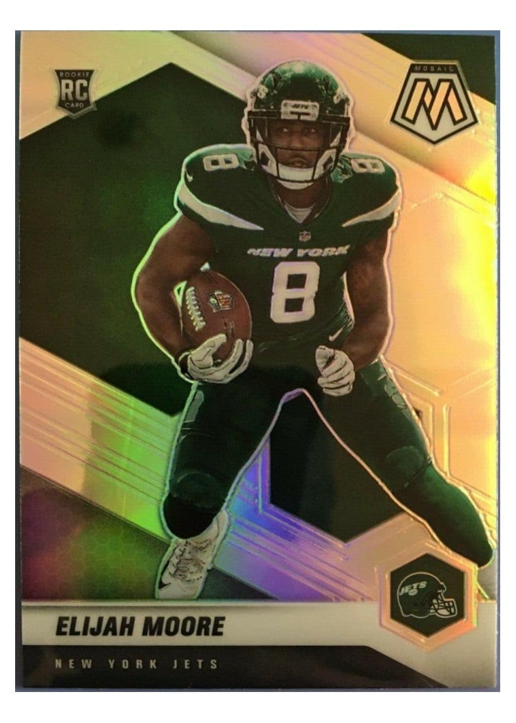 2021 Panini Mosaic Base Set Elijah Moore Silver #316 card