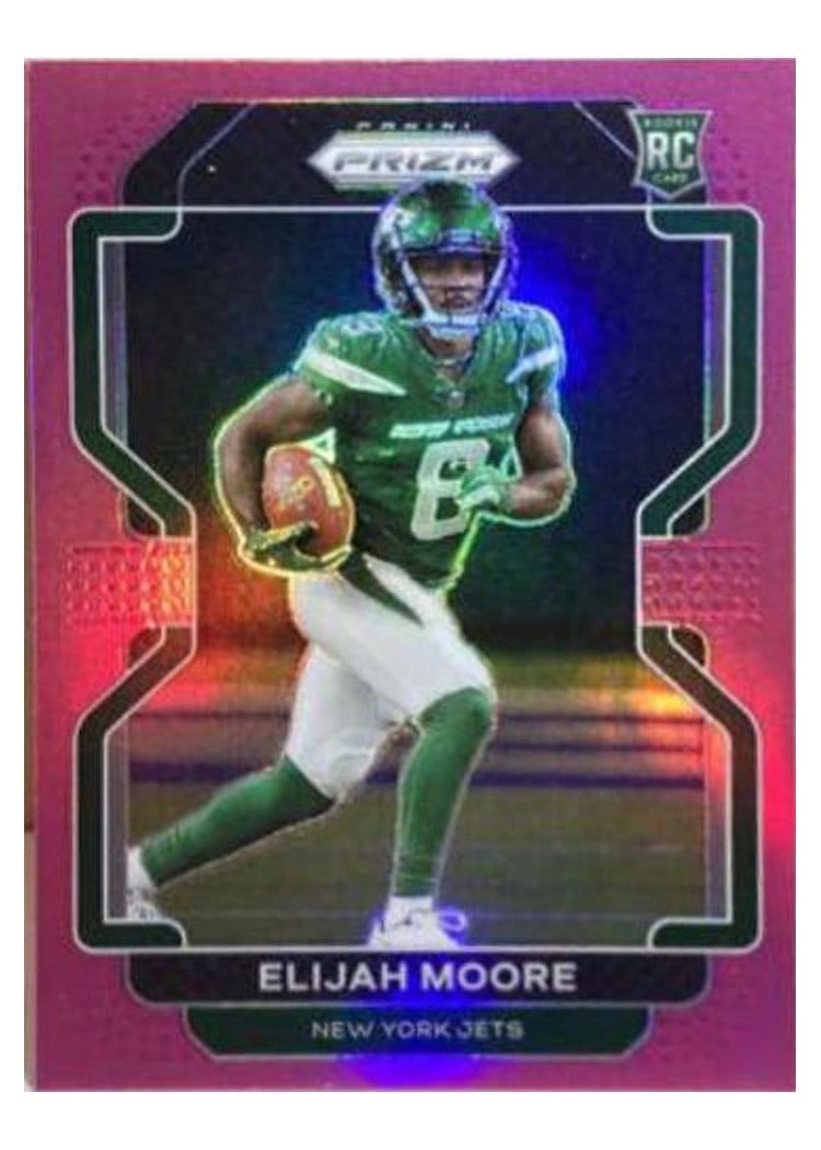 2021 Panini Prizm Base Set Elijah Moore Pink Prizm #346 card