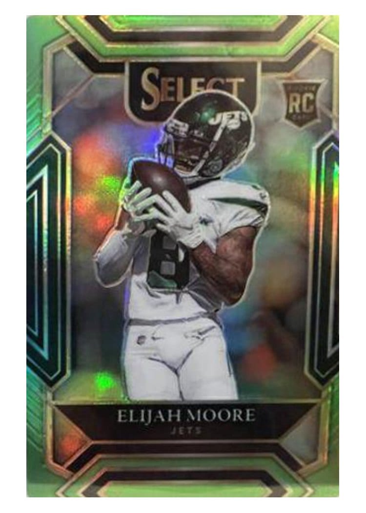 2021 Panini Select Base Set Elijah Moore Green #256 card