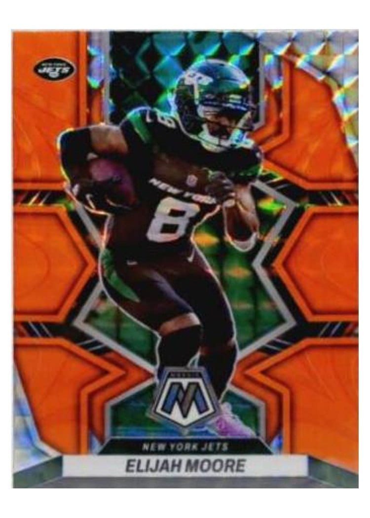 2022 Panini Mosaic Base Set Elijah Moore Reactive Orange #153 card