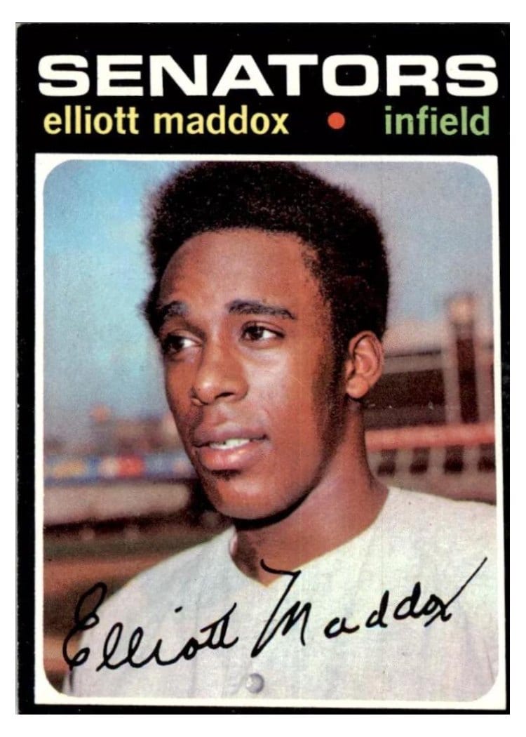 1971 Topps Elliott Maddox #11 card