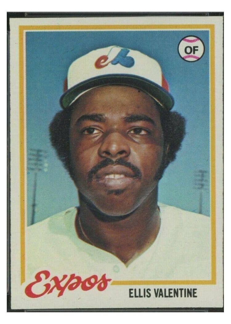 1978 Topps Ellis Valentine #185 card