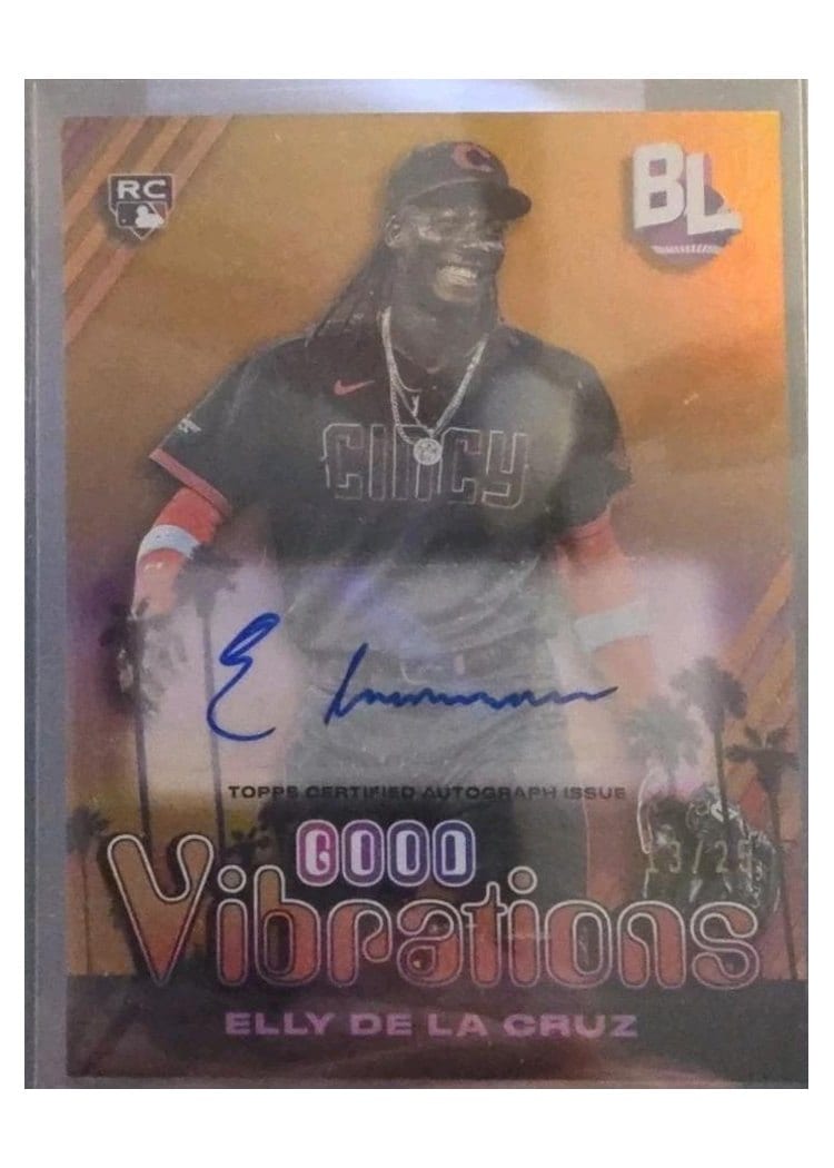 2024 Topps Big League Good Vibrations Autographs Elly De La Cruz #GVA-ED card