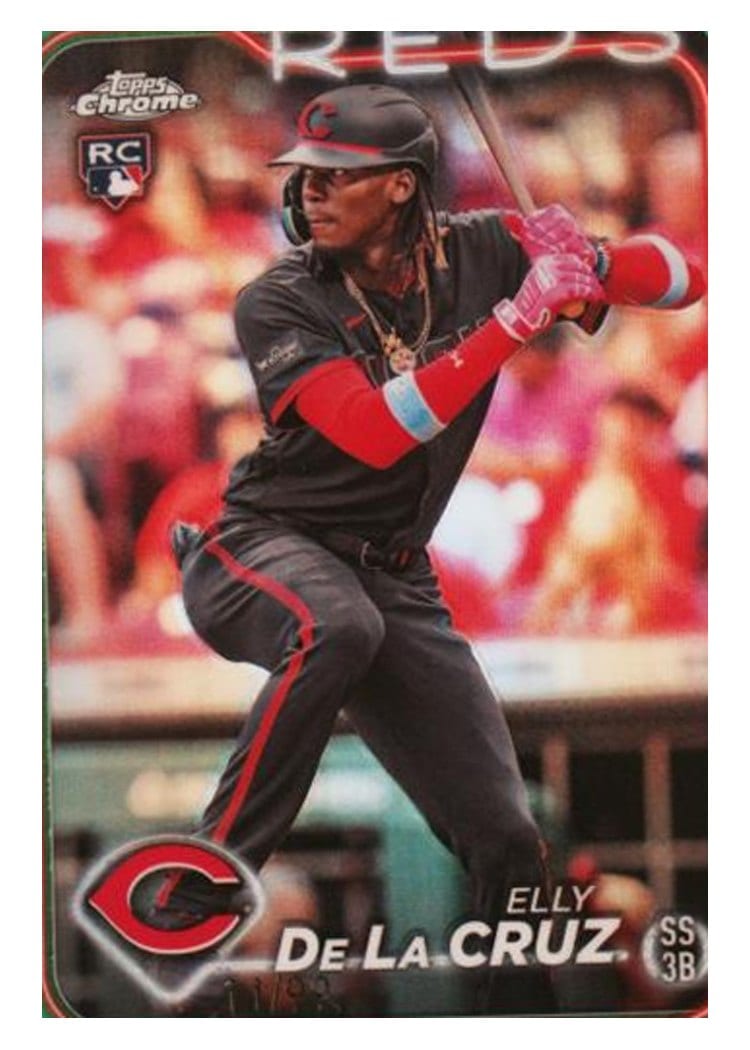 2024 Topps Chrome Elly De La Cruz Green Refractor #44 card