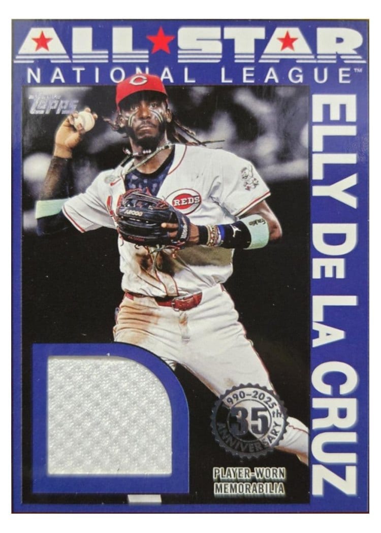 2025 Topps 1990 Topps Baseball All-Star Relics Elly De La Cruz #90ASR-ED