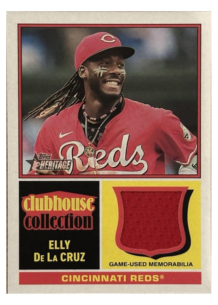 2025 Topps Heritage Clubhouse Collection Relics Elly De La Cruz #CCR-EDE