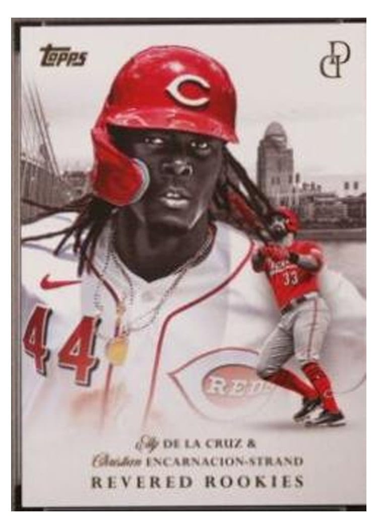 2024 Topps Dynamic Duals Revered Rookies Elly De La Cruz / Christian Encarnacion-Strand #RR-03 card