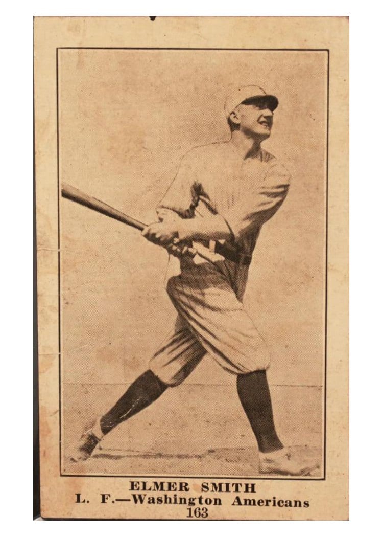 1917 Collins McCarthy Elmer Smith #163 card