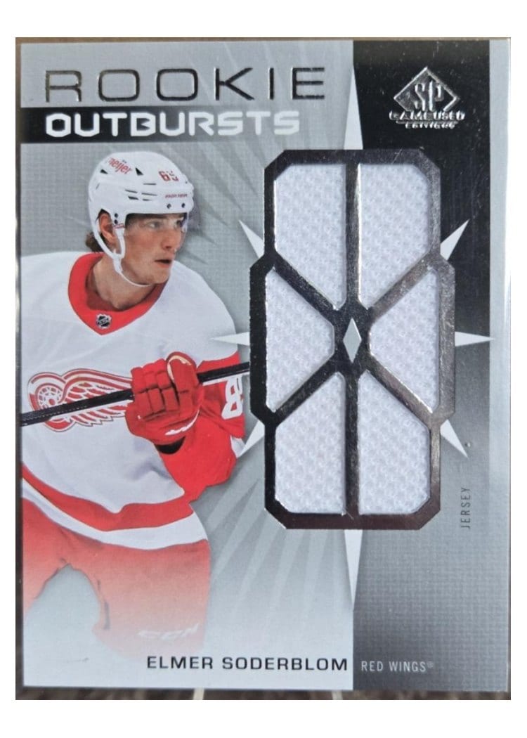 2022-23 SP Game Used Rookie Outbursts Jersey Elmer Soderblom #RO-ES card