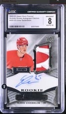 2022-23 Upper Deck Premier Acetate Rookie Autograph Patch Elmer Soderblom #AR-ES card