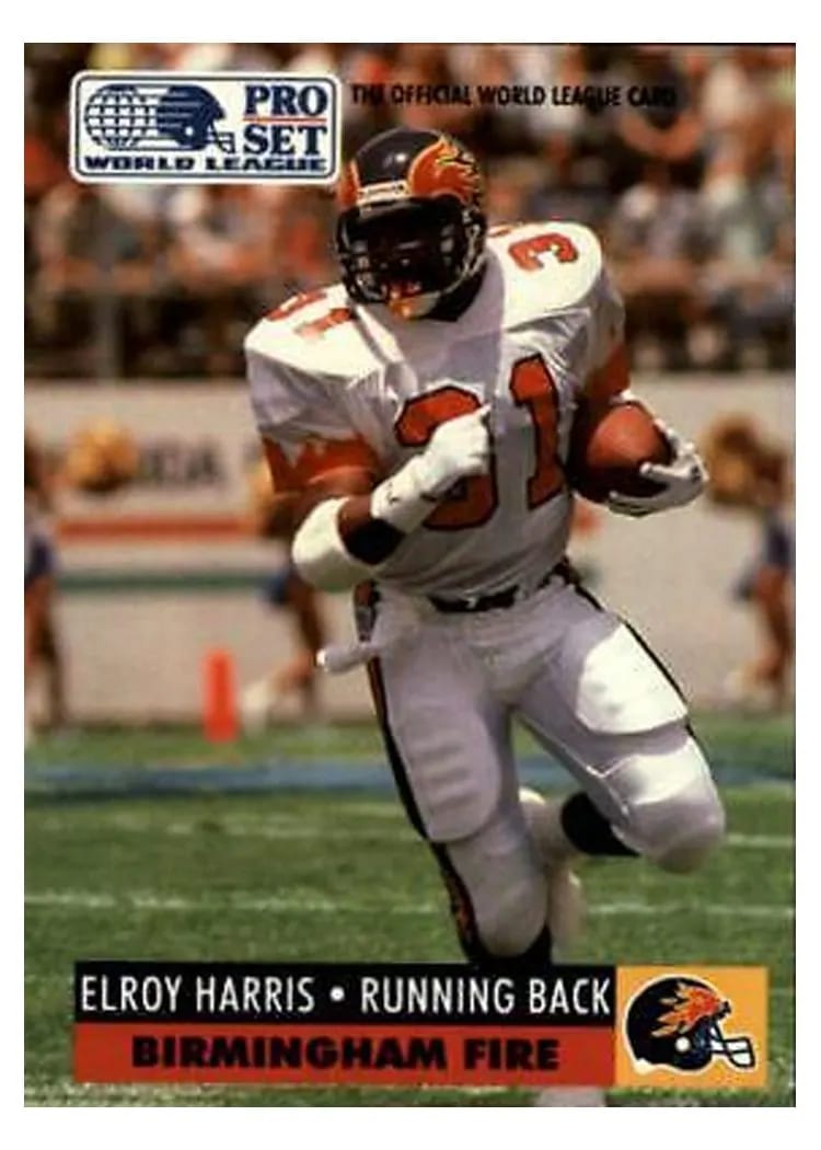 1991 Pro Set Wlaf Elroy Harris #47 card