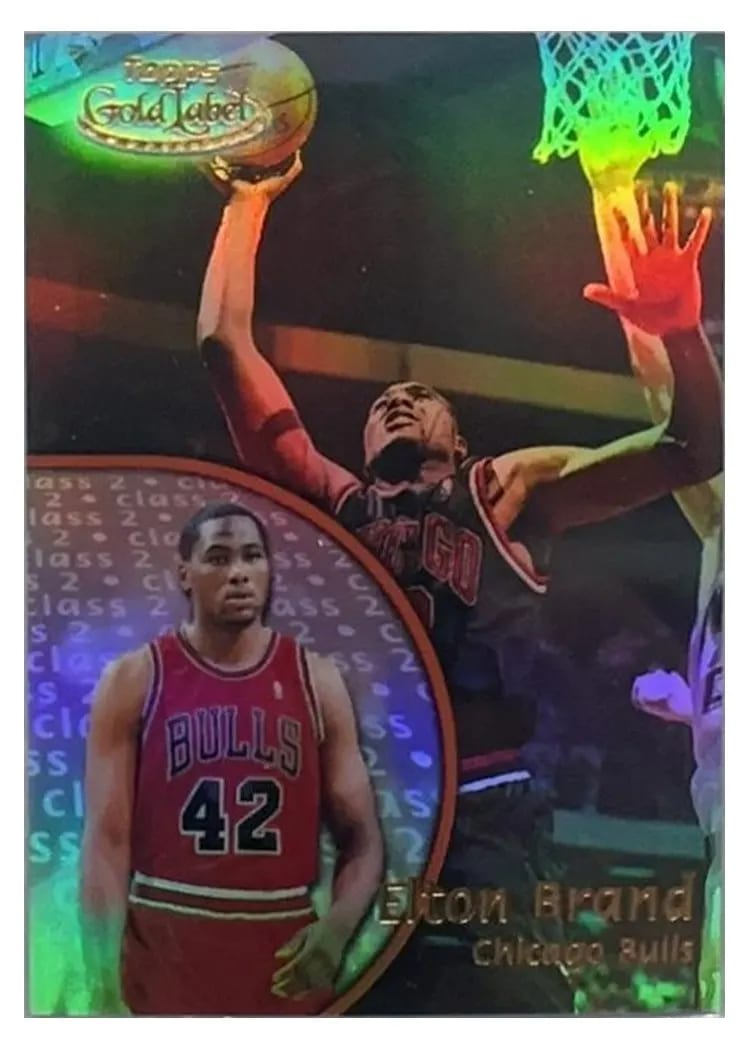 Elton Brand 2000 Topps Gold Label Class 2 card