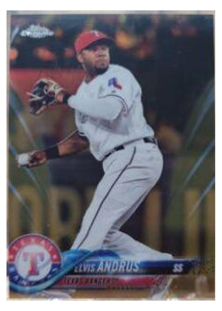 2018 Topps Chrome Base Set Elvis Andrus #130 card