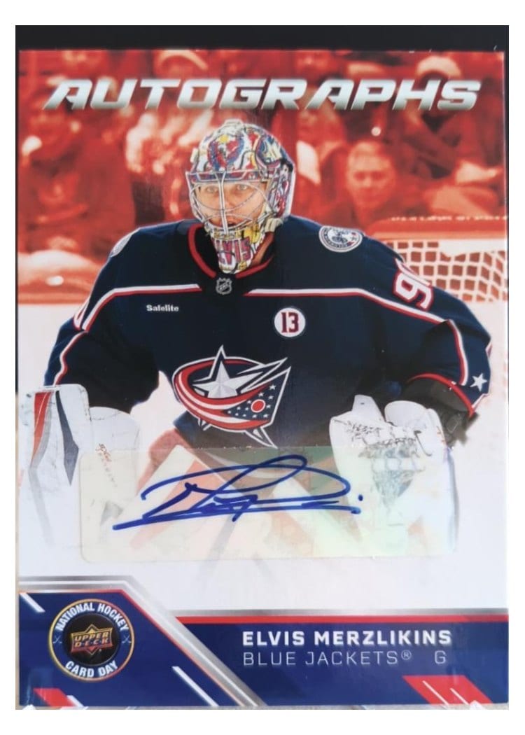 2025 Upper Deck National Hockey Card Day Player Autograph Elvis Merzlikins #NHCD-EM