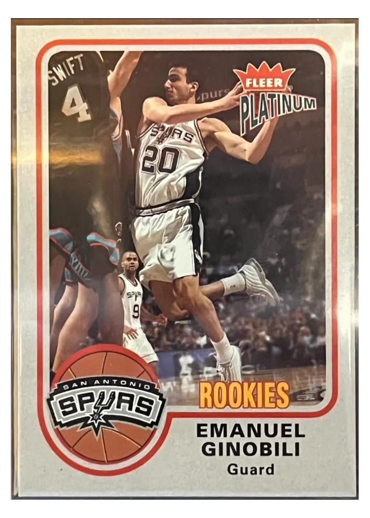 2002 Fleer Platinum Emanuel Ginobili #196 card
